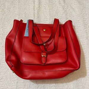 ANTONIO MELANI Vibrant Red Tote Bag